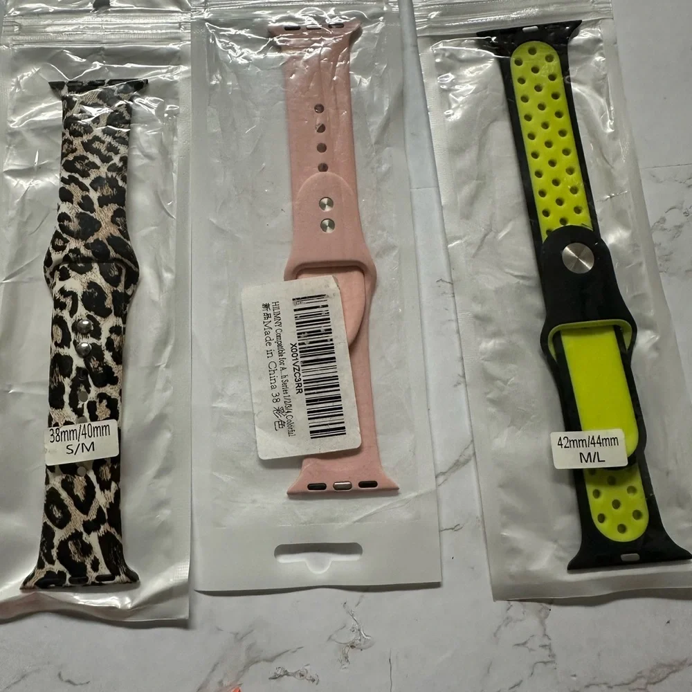 Apple Watch Band Collection - Red, Tan, Green, Leopard, Pink, Black
